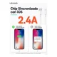 thumbnail image 4 of Cable Usb Para iPhone 2.4 A Largo 1 Metro Usams Sj709 Blanco, 4 of 8