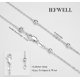 thumbnail image 5 of Collar IEFWELL de 46 cm Plata Cadena Satélite de 1,6 mm, 5 of 6