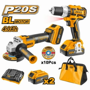 Taladro 13Mm Y Esmeril Angular Inalambrico 20V (Ckli6015) Ingco