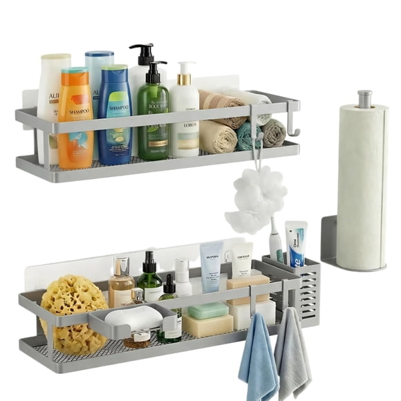 Estante PUSDON 42 cm Set organizador de cocina 5‑en‑1 color plateado