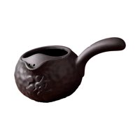 Bothyi - Tetera De Cerámica Duradera Con Mango Antiescaldaduras Para Restaurante Cocina Senderismo Negro Con Palabra