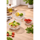 thumbnail image 2 of Set 3 bowls ensaladera vidrio texturizado cocina elegante, 2 of 3