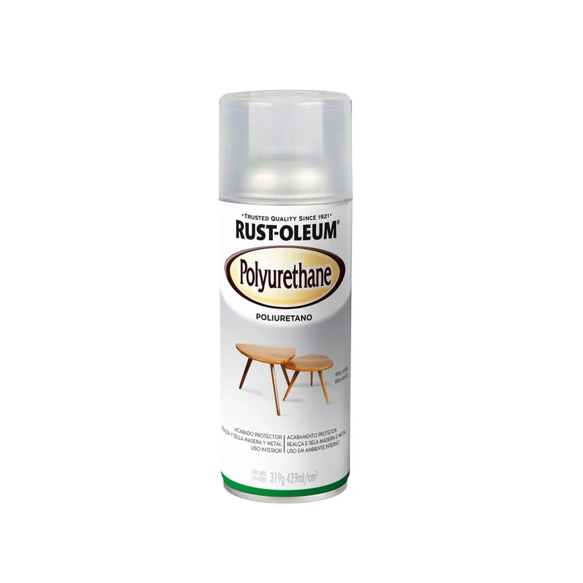 Rust-oleum - Pintura En Spray Poliuretano Transparente Brillante 312 G