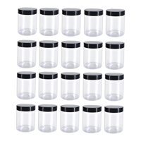 Magideal - Tarro Para Mascotas Con Tapa, Contenedor De Cosméticos Slime A Prueba De Fugas, Fácil De Limpiar, Redondo Transparente Para Especias, Loción Corporal, 20 Piezas 500Ml