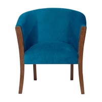 Latam Home - Sitial Dortmund Tela Velvet Azul Petroleo