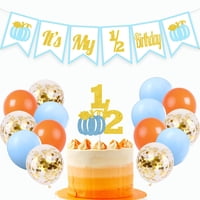 Artículos De Fiesta Domoo Of Dreams Pumpkin 1/2 Birthday Blue