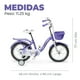 thumbnail image 2 of Bicicleta Niña Infantil De Paseo Purple Owl Rueditas Aro 12, 2 of 6