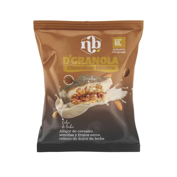 8 x ALFAJOR D´GRANOLA CHOCOLATE BLANCO