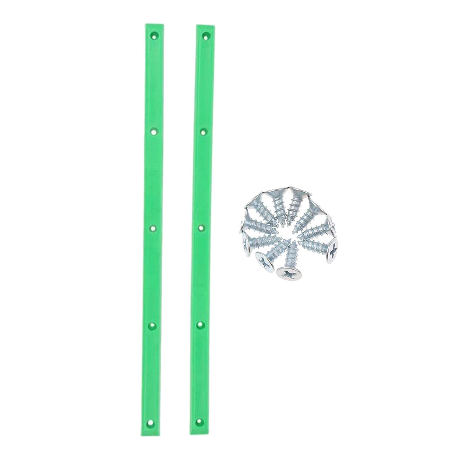 Ioensy - 1 Par De Rieles De Monopatín, Cabeza Anti Golpes, Protección, Tira De Goma, Pieza De Longboard