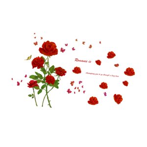 Bothyi - 2 Murales De Pared De Pvc Con Diseño De Rosas Y Flores Para El Día De San Valentín
