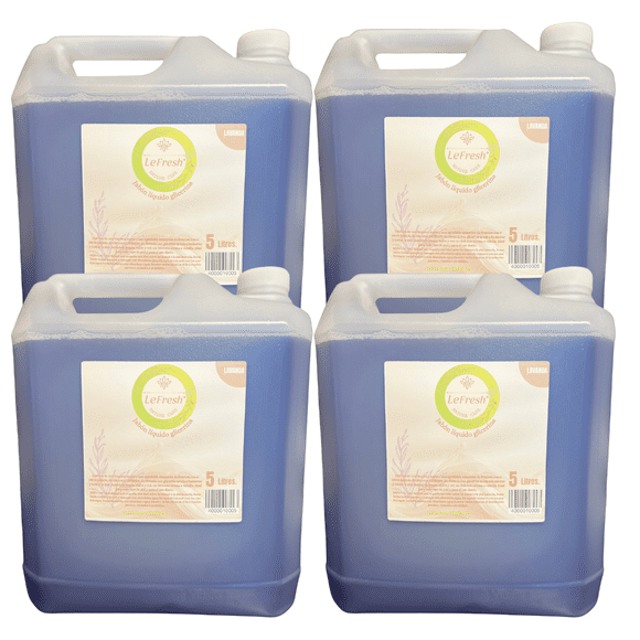 Jabón Líquido Le Fresh Lavanda Frescura Natural 5 Litros Pack 4 Unidades