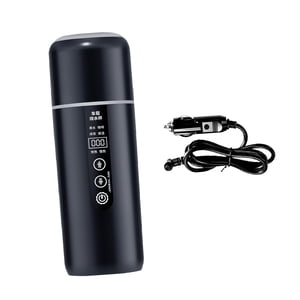Magideal - Hervidor Eléctrico De Viaje, Taza De Café De Viaje Con Pantalla De Temperatura, Ebullición Rápida, Taza Térmica, De Coche Con Calefacción Inteligente Negro