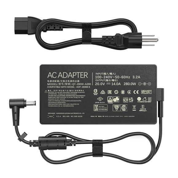 Cargador AC LIFKAHY 280W 20V para Asus ROG Flow/Strix