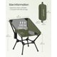 thumbnail image 5 of Silla de camping portátil y ligera SONGMICS verde UGCB050CZ01, 5 of 6