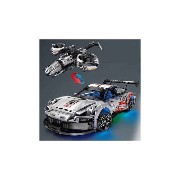 2 en 1 Auto Deportivo y Avión Bloques Construcción Radio control Technic 9821