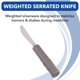 thumbnail image 2 of Cuchillo con peso Sammons Preston de 11 cm con hoja dentada, 2 of 6