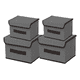 thumbnail image 1 of 4 Unidades Cajas Organizadoras Belug  De Tela Plegables Con Tapas gris, 1 of 4