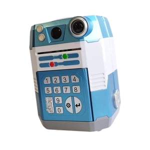 Magideal - Cajero Automático De Banco, Alcancías Electrónicas, Cajas De Dinero Con Contraseña, Cajero Automático Para Niños De 3 A 8 Años, Regalo De San Valentín Azul