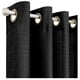 thumbnail image 1 of Set de cortinas 8 piezas (2 paños + 2 velos + 4 amarres) Negro, 1 of 3