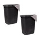 thumbnail image 1 of Cesto de ropa Mind Reader 50L Pack de 2 unidades negro estilo mimbre, 1 of 7