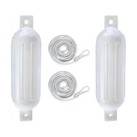 Ioensy - 2 Guardabarros Para Barcos, Cuerdas De 6Mm X 1,5 M, Pvc Anticolisión Para Pontón De Acoplamiento, Cuerda Blanca G0 Blanca