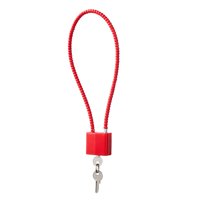 Magideal - Cerradura De Combinación Portátil Con Cable De Acero De 5 Mm, Cerraduras De Equipaje De Cable Duraderas Impermeables Antioxidantes Para Armarios, Caja Rojo