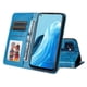 thumbnail image 4 of Funda tipo cartera FOXDOCK para OPPO Find X5 Lite , diseño girasol en relieve, cuero PU, cierre magnético, soporte y tarjetero, 4 of 5