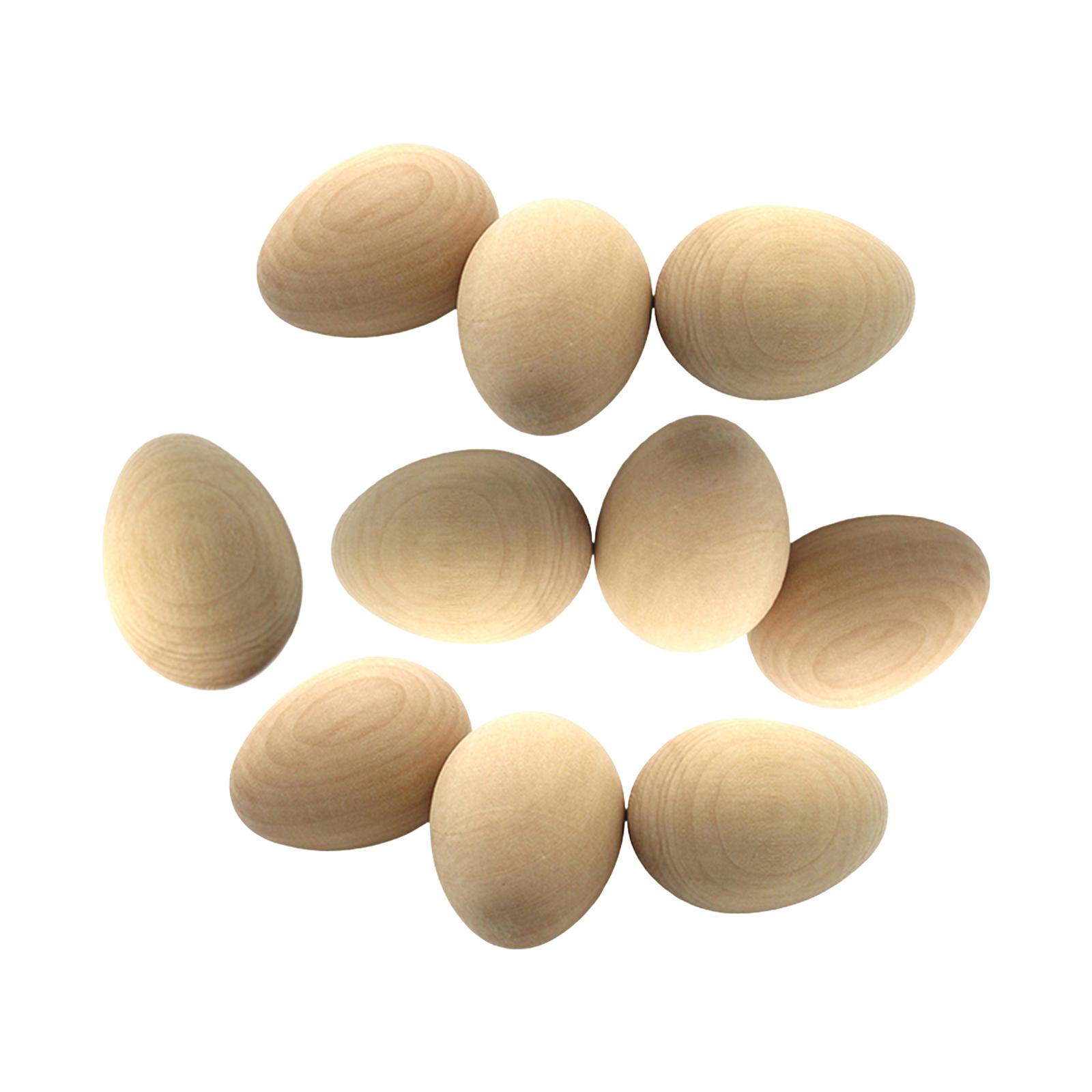 Bothyi - 10X Diy Madera Huevo De Pascua Manual Graffiti Ornamento Niños Regalos Decoración Del Hogar