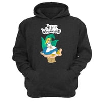 Genérico - Polerón Canguro Alicia Cuentos Infantiles Gris Oscuro Talla Xs Unisex