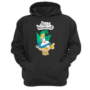 Genérico - Polerón Canguro Alicia Cuentos Infantiles Gris Oscuro Talla M Unisex