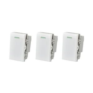 Genérico - Pack 3 Modulo Interruptor 9/12 10A 250V Blanco
