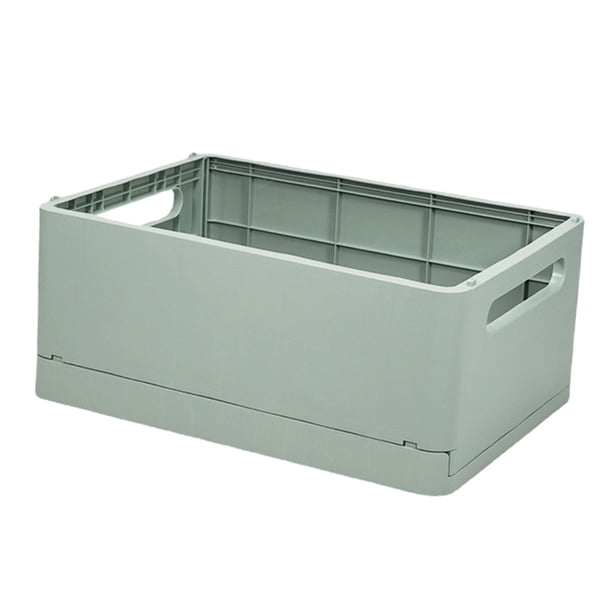 almacenamiento plegables multifuncionales Contenedor gran capacidad con tapa Organizador apilable Plegable para libros Cosméticos Verde