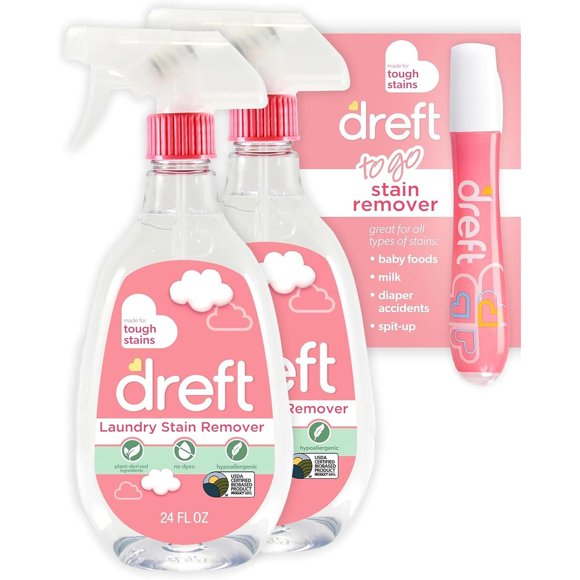 Quitamanchas Dreft, 2 botellas de 22 oz (651 ml) y lápiz