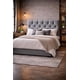 thumbnail image 3 of Respaldo Moderno Cama 1.5 Plaza Capitone Felpa Color Gris, 3 of 3