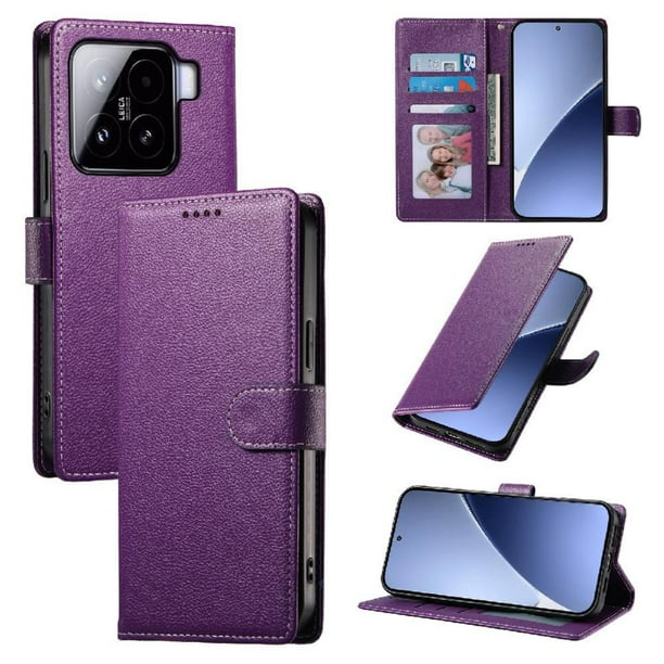 Funda para FOXDOCK Xiaomi 15– Cuero Premium, 3 ranuras para tarjetas, Protección contra impactos