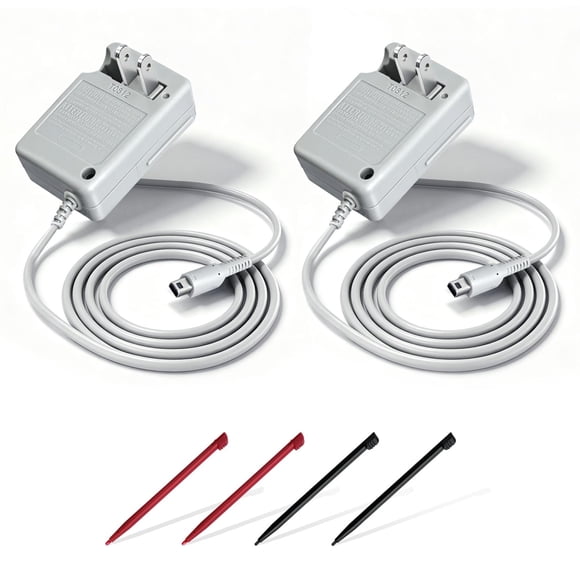 Cargador Vrvinyi Pack de 2 + Lápices Ópticos 3DS/2DS