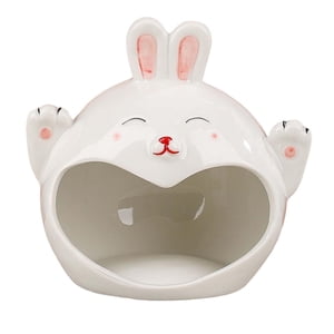 Ioensy - Ropa De Cama De Hámster De Cerámica Para Mascotas, Nido De Escondite, Apariencia Adorable, Fácil De Limpiar, Conejo