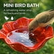 thumbnail image 2 of Estaca jardín flor metal hecha mano baño pájaros comedero agua colorida estación riego abejas, 2 of 7