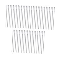 Magideal - Aguja De Costura De 50X A Mano Ojos Bordado Aguja Para Adultos Costando Aguja Afilada Para Tejer Arte De Bricolaje Y Proyectos De Artesanía Recto 6.1Cmx2Mm