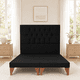thumbnail image 1 of Cama 2 Plazas Modelo Capitoné Negro, 1 of 7