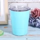 thumbnail image 2 of Taza de café compacta de acero inoxidable de 8 oz, taza de agua portátil con tapa para el hogar, viajes y camping, 2 of 8