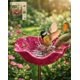 thumbnail image 1 of Estaca jardín flor metal hecha mano con baño abejas decoración exterior regalo polinizadores, 1 of 8