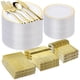 thumbnail image 1 of Vajilla Plástica BESTVIP 600 pcs Dorado 26 cm para 100 Pax, 1 of 3