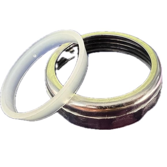 Tuerca de unión deslizante EZ-FLUID de 1,5" con arandela y junta de metal, cromada