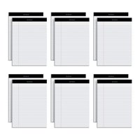 Papel Blanco Rayado Ancho Legal Pads Oxford, 8,5 X 11 Unidades, Paquete De 12 Unidades