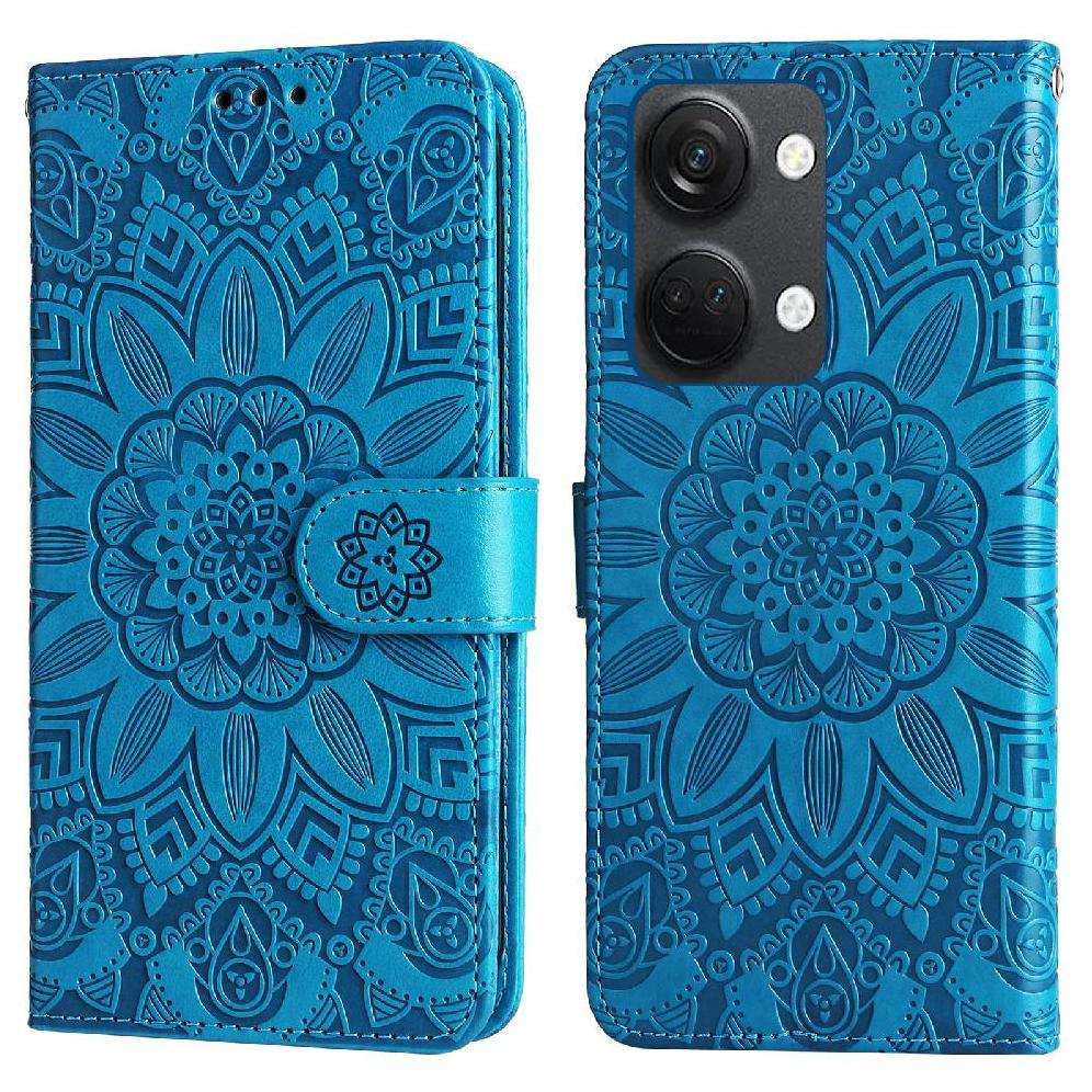 Funda Tipo Cartera Foxdock Para Oneplus Nord 3 , Diseño Girasol En Relieve, Cuero Pu, Cierre Magnético, Soporte Y Tarjetero