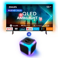 Philips - Qled Ambilight Tv 50Pud8250 + Bt Speaker Tax2707