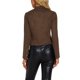 thumbnail image 3 of INSPIRE CHIC Chaqueta de Mujer de Imitación de Ante con Cremallera, Corta, Estilo Biker Moto para Looks Casuales y Elegantes L Marrón Oscuro, 3 of 6