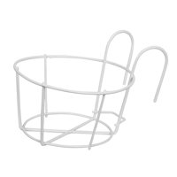 Magideal - Barandillas, Maceteros, Soportes Para Macetas, Valla Redonda, Estante, Contenedores, Arte En Hierro, Cestas Colgantes, Estante Artístico En Hierro Par Blanco 20Cm