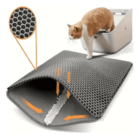 Genérico - Alfombra Doble Para Arenero Gatos Talla L 75*55Cm Gris